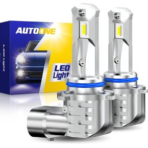 AUTOONE 9006 LED Fog Light Bulbs, 6000K White HB4 LED Bulbs for Low Beam Light 300% Brighter Than Stock Lamps Pack of 2