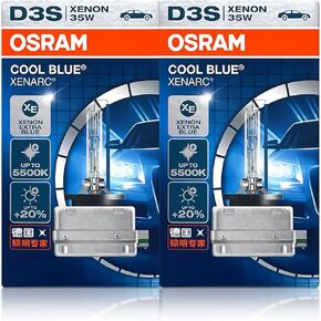 DAMA D3S Cool Blue Xenarc HID Xenon Headlight Bulbs for Osram 66340CB 35W 5500K Made in Germany | Pack of 2