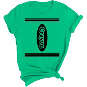 Crayon Halloween Team Costume Funny Design Gift Womens T-Shirt