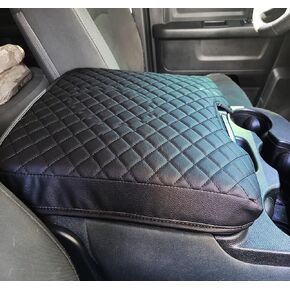 for 2013-2018 Dodge Ram 1500 & 2013-2024 Dodge Ram 1500/2500/3500/ Classic Center Console Cover, Only fit Jump Seat Console, Leather Arm Rest Cover for Dodge Ram Accessories