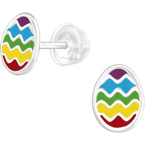925 Sterling Silver Children's Easter Stud Earrings