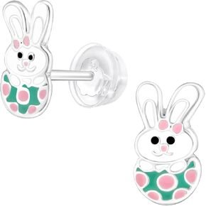 925 Sterling Silver Children's Easter Stud Earrings