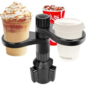 موسع حامل أكواب السيارة، حامل أكواب السيارة ثلاثي الطبقات، محول موسع مع قاعدة قابلة للتعديل، حامل أكواب بقطر 7 سم/2.75 بوصة متوافق مع الأكواب الصغيرة/المتوسطة 360 درجة in Kuwait