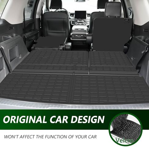 حصيرة شحن متوافقة مع 2018-2024 Ford Expedition Lincoln Navigator 3rd مسند الظهر بديل لملحقات Ford Expedition 2018-2024 (7&8 مقاعد مسند الظهر الثالث + حصيرة صندوق السيارة) in Kuwait