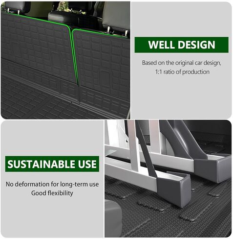 حصيرة شحن متوافقة مع 2018-2024 Ford Expedition Lincoln Navigator 3rd مسند الظهر بديل لملحقات Ford Expedition 2018-2024 (7&8 مقاعد مسند الظهر الثالث + حصيرة صندوق السيارة) in Kuwait