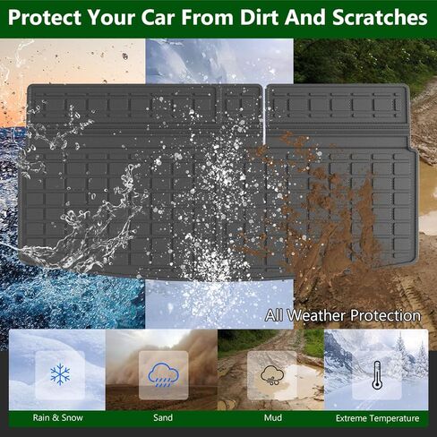 حصيرة شحن متوافقة مع 2018-2024 Ford Expedition Lincoln Navigator 3rd مسند الظهر بديل لملحقات Ford Expedition 2018-2024 (7&8 مقاعد مسند الظهر الثالث + حصيرة صندوق السيارة) in Kuwait