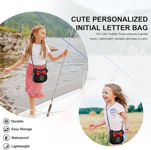 Birthday Gifts for 2 3 4 5 6 7 8 9 10 Year Old Girls, Toddler Kids Purse Little Girl Mouse Ear Bow Personalized Initial Purse in Kuwait