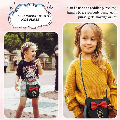 Birthday Gifts for 2 3 4 5 6 7 8 9 10 Year Old Girls, Toddler Kids Purse Little Girl Mouse Ear Bow Personalized Initial Purse in Kuwait
