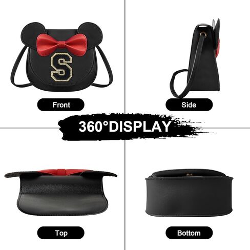 Birthday Gifts for 2 3 4 5 6 7 8 9 10 Year Old Girls, Toddler Kids Purse Little Girl Mouse Ear Bow Personalized Initial Purse in Kuwait