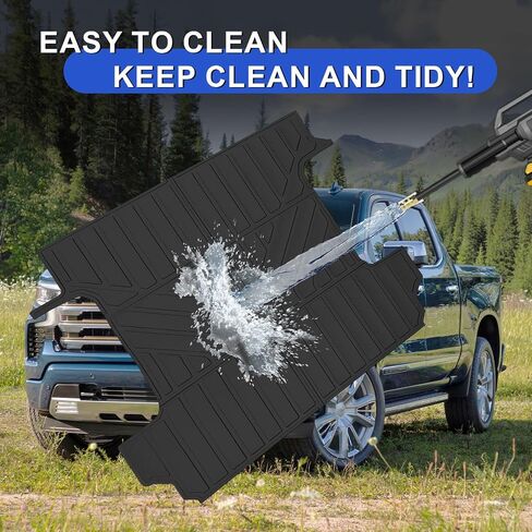 سجادات سرير الشاحنة متوافقة مع 2019-2024 Chevy Silverado 1500 & GMC Sierra 1500 Crew Cab 5.8Ft سرير قصير، بطانة سرير شاحنة مطاطية TPE مناسبة لجميع الأحوال الجوية in Saudi Arabia
