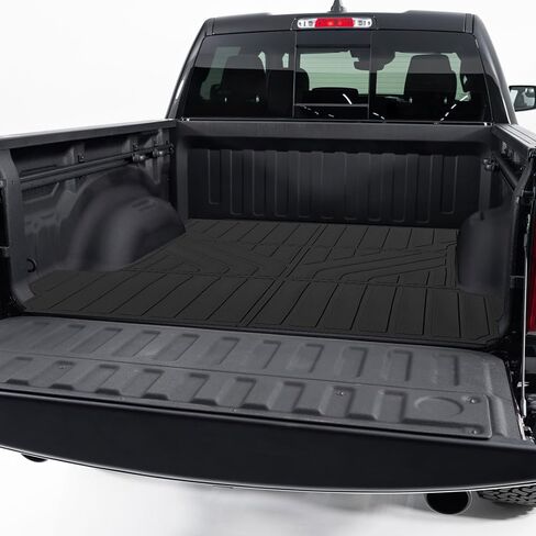 سجادات سرير الشاحنة متوافقة مع 2019-2024 Chevy Silverado 1500 & GMC Sierra 1500 Crew Cab 5.8Ft سرير قصير، بطانة سرير شاحنة مطاطية TPE مناسبة لجميع الأحوال الجوية in Saudi Arabia