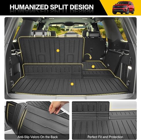 Trunk Mat & Backrest Mat for 2018-2024 Ford Expedition/Lincoln Navigator Cargo Mat(Not for Max or L Models), Rear Seat Back Cover Cargo Liner for 18-24 Expedition/Navigator Accessories in Saudi Arabia