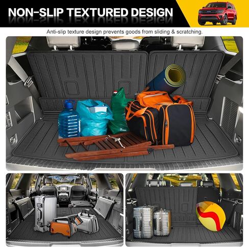 Trunk Mat & Backrest Mat for 2018-2024 Ford Expedition/Lincoln Navigator Cargo Mat(Not for Max or L Models), Rear Seat Back Cover Cargo Liner for 18-24 Expedition/Navigator Accessories in Saudi Arabia