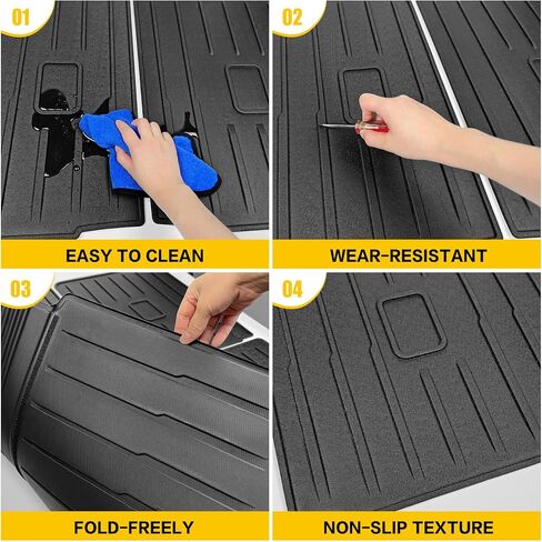Trunk Mat & Backrest Mat for 2018-2024 Ford Expedition/Lincoln Navigator Cargo Mat(Not for Max or L Models), Rear Seat Back Cover Cargo Liner for 18-24 Expedition/Navigator Accessories in Saudi Arabia