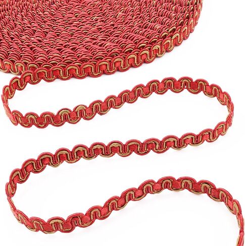 Braid Trim 16 Yards Red Lace Trim Gimp Braid Trim for Sewing Costume Slipcover Gift Wrapping in Kuwait