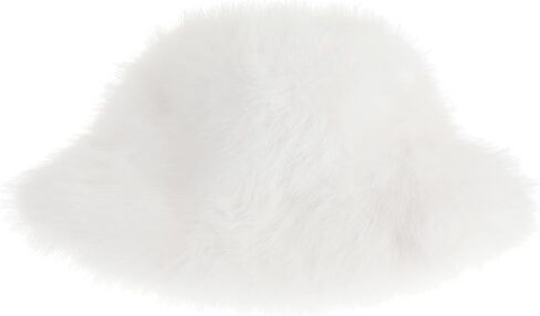 Fuzzy Bucket Hat for Women Fluffy Faux Fur Warm Luxurious Winter Bucket Hat Fisherman Cap in Saudi Arabia