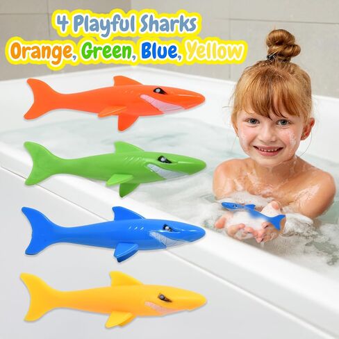 Kiddie Play Diving Pool Toys for Kids, Swimming Pool Diving Rings 4 Pack in Saudi Arabia