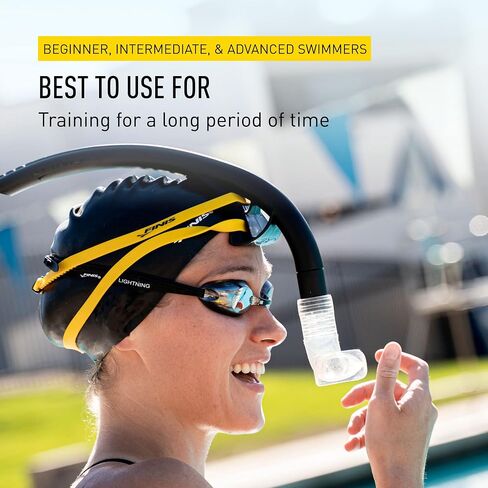 FINIS Stability Swimmer’s Snorkel - Bracketless - Center-Mount Swim Training Snorkel - Adjustable Fit - Silicone Mouthpiece in Saudi Arabia