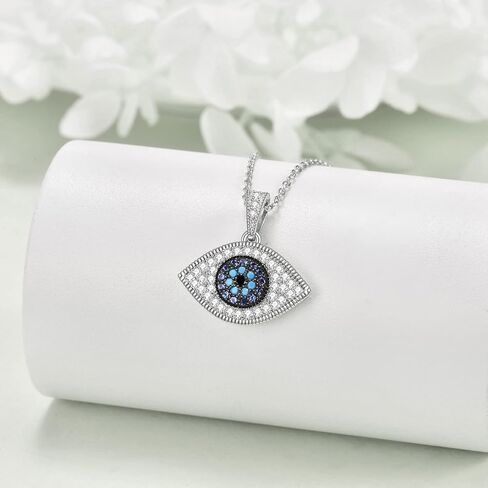 قلادة عين حورس/عين الشر من ONEFINITY مصنوعة من الفضة الإسترلينية عيار 925 مجوهرات للنساء والرجال in Kuwait