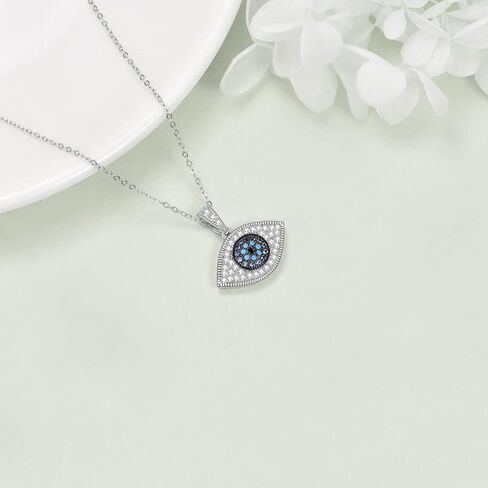 قلادة عين حورس/عين الشر من ONEFINITY مصنوعة من الفضة الإسترلينية عيار 925 مجوهرات للنساء والرجال in Kuwait