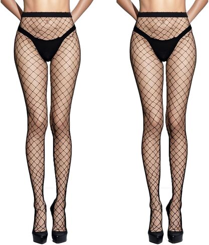 Womens High Waist Fishnet Tights Black Fishnet Stockings Sexy Party Thigh High Mesh Stockings Pantyhose for Women in Saudi Arabia