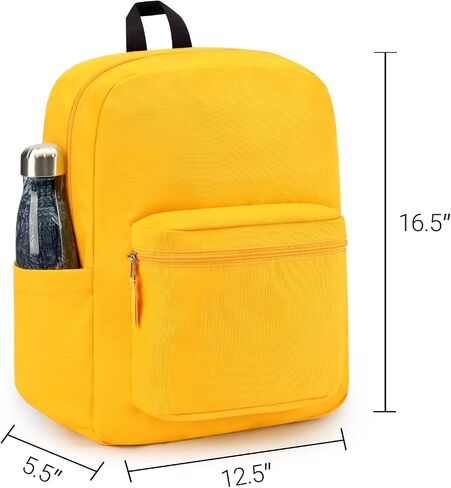 ZORFIN Basic Backpack for School Work Travel: Water Resistant Backpacks for Men and Women - Lightweight Bookbag for Girls and Boys - Blue Neon in Saudi Arabia