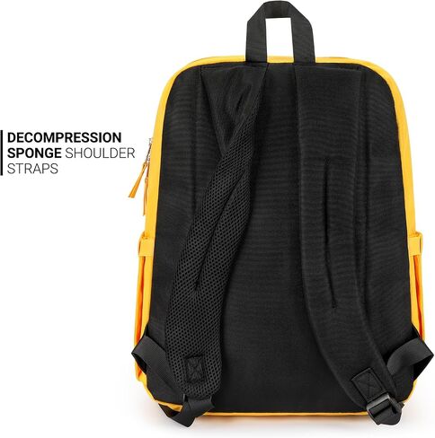ZORFIN Basic Backpack for School Work Travel: Water Resistant Backpacks for Men and Women - Lightweight Bookbag for Girls and Boys - Blue Neon in Saudi Arabia