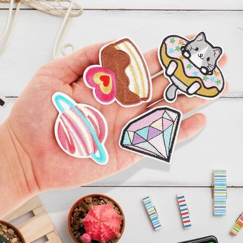 30Pcs Pink Style Iron on Patches Girl Themes Iron on Patches Embroidered Vintage Girl Patches Embroidered Appliqué Pink Iron on Patches Cute Applique Patches for Clothes Hats Jeans Skirts Backpacks in Saudi Arabia