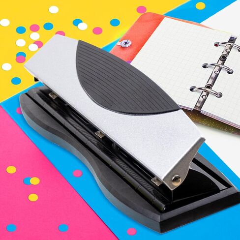 Hole Punches, 2 Hole Punch, Adjustable Two Hole Punch, Heavy Duty 2-Hole Punch, 30 Sheet Capacity Hole Puncher, Metal Paper Puncher, Locking Handle in Kuwait