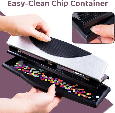Hole Punches, 2 Hole Punch, Adjustable Two Hole Punch, Heavy Duty 2-Hole Punch, 30 Sheet Capacity Hole Puncher, Metal Paper Puncher, Locking Handle in Kuwait