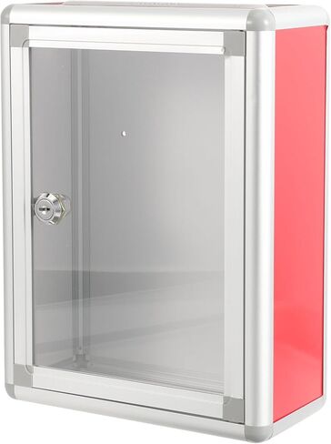 Yardwe Acrylic Donation Box with Lock, Clear Ballot Box with Slot Donation Boxes for Fundraising Suggestion Box Storage Container for Voting, Raffle Box in Saudi Arabia