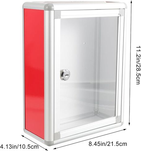 Yardwe Acrylic Donation Box with Lock, Clear Ballot Box with Slot Donation Boxes for Fundraising Suggestion Box Storage Container for Voting, Raffle Box in Saudi Arabia