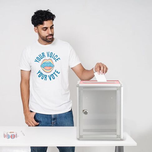 Yardwe Acrylic Donation Box with Lock, Clear Ballot Box with Slot Donation Boxes for Fundraising Suggestion Box Storage Container for Voting, Raffle Box in Saudi Arabia