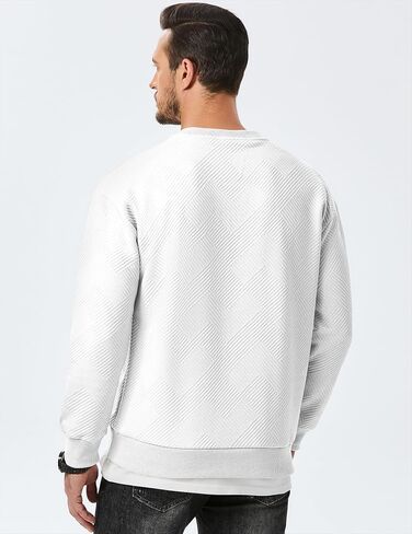 JMIERR Men's Crewneck Sweatshirt Casual Long Sleeve Geometric Texture Sweatshirts Fashion Pullover Shirts in Saudi Arabia
