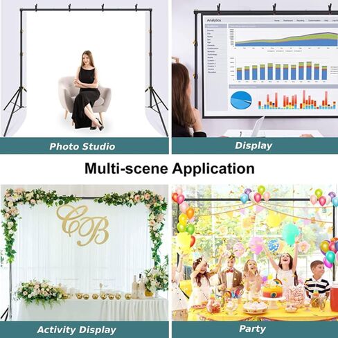 Photo Video Studio Backdrop Stand, 9.19ft Stainless Steel Backdrop Support System Background Stand with Carry Bag for Portrait & Studio Photography in Kuwait