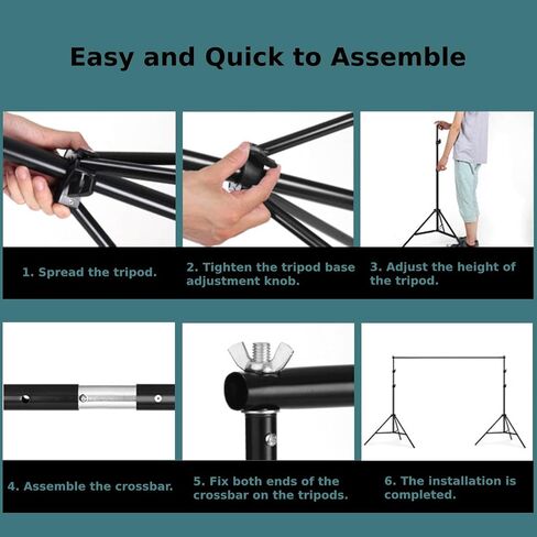 Photo Video Studio Backdrop Stand, 9.19ft Stainless Steel Backdrop Support System Background Stand with Carry Bag for Portrait & Studio Photography in Kuwait