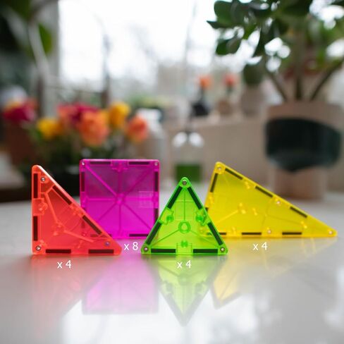 MAGNA-TILES Color Shop Glacier 20-Piece Magnetic Construction Set, The Original Magnetic Building Brand in Saudi Arabia