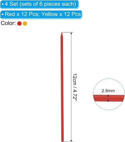 PATIKIL 2.8mm Carpenter Pencil Refills, 4Set/24Pcs Solid Mechanical Construction Pencil for Carpenter Marker Marking Tool, Woodworking in Saudi Arabia