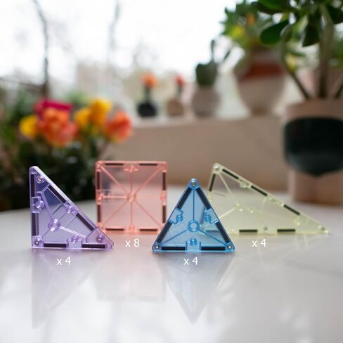 MAGNA-TILES Color Shop Glacier 20-Piece Magnetic Construction Set, The Original Magnetic Building Brand in Saudi Arabia