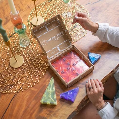 MAGNA-TILES Color Shop Glacier 20-Piece Magnetic Construction Set, The Original Magnetic Building Brand in Saudi Arabia