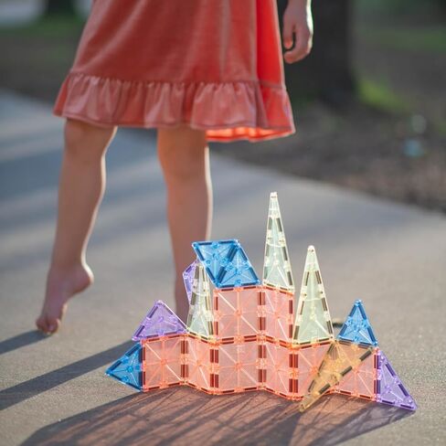 MAGNA-TILES Color Shop Glacier 20-Piece Magnetic Construction Set, The Original Magnetic Building Brand in Saudi Arabia