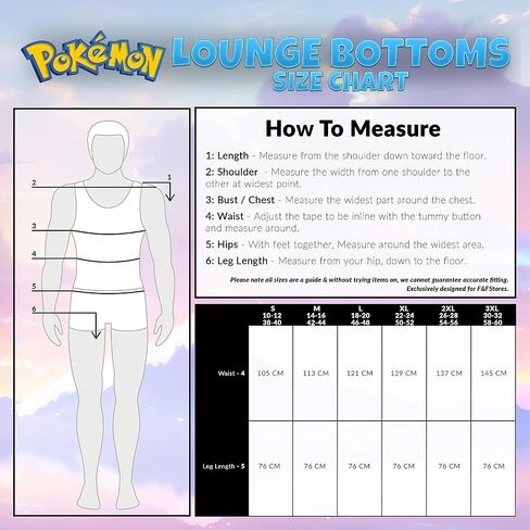 Pokemon Mens Pyjama Bottoms - Nightwear PJs for Men and Teenagers S-3XL Lounge Wear Trousers - Mens Gifts in Saudi Arabia