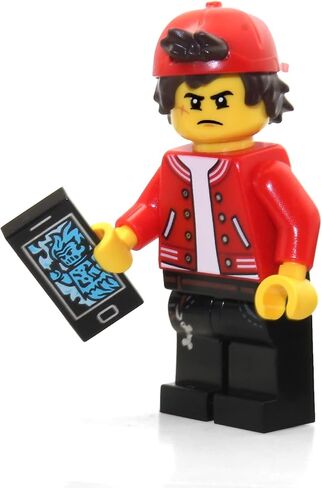 مجموعة مجسمات صغيرة من LEGO Hidden Side - جاك ديفيدز (قبعة خلفية)، زومبي ميكانيكي مسكون (سكوت فرانسيس) برأس بديل، وشبح بغطاء رأس أبيض وعرض الهالوين in Saudi Arabia