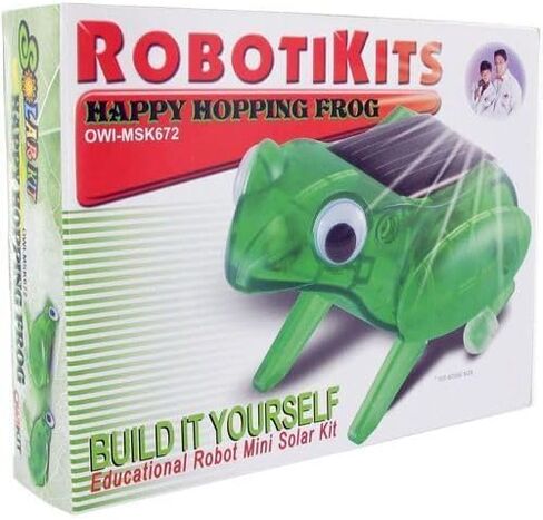 OWI Robotics MSK672 Solar Powered Happy Hopping Frog Kit; Build-it-Yourself Educational Solar Hobby Kit; No Batteries Required; Approximately 25 Parts to Assemble; DC Motor in Saudi Arabia