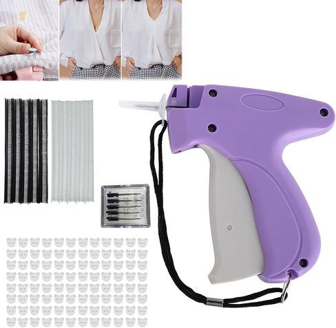 Mini Stitchy Gun kit for Clothing- Stitchy Quick Clothing Fixer, Stitch Gun Sewing Tool Kit W 500 Black & 500 White 5mm Mini Fasteners,500pcs Bear Buttons,5pcs Needles in Saudi Arabia