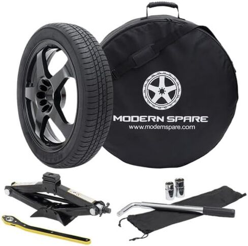 Complete Compact Spare Tire Kit w/Carrying Case - Fits 2017-2024 Tesla Model S - Modern Spare in Kuwait