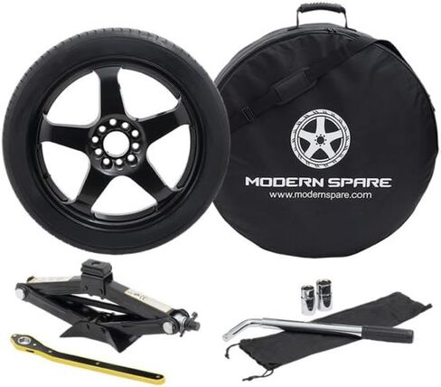 Complete Compact Spare Tire Kit w/Carrying Case - Fits 2017-2024 Tesla Model S - Modern Spare in Kuwait