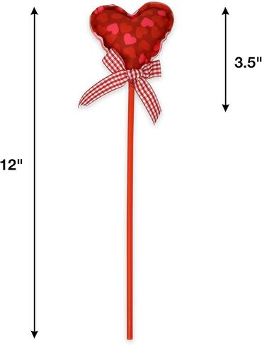 هدية بوتيك عيد الحب القلب زهرة يختار قلوب على شكل قطيفة على العصي مجموعة (8) الحب الزهور اختيار ترتيب القطع المركزية زهرية حشو الحرف وتوبر الجدول عطلة الزفاف الديكور in Kuwait