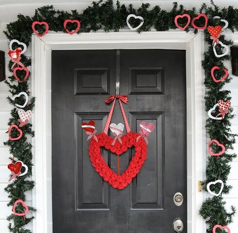 هدية بوتيك عيد الحب القلب زهرة يختار قلوب على شكل قطيفة على العصي مجموعة (8) الحب الزهور اختيار ترتيب القطع المركزية زهرية حشو الحرف وتوبر الجدول عطلة الزفاف الديكور in Kuwait