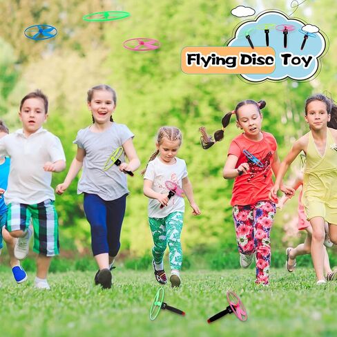 48 قطعة من لعبة القرص الطائر لعبة طائرات الهليكوبتر ديسكو فلاير تتضمن 16 قاذفة سلسلة و32 طبق طائر للأطفال في الهواء الطلق وهدايا عيد الميلاد، ألوان عشوائية in Kuwait